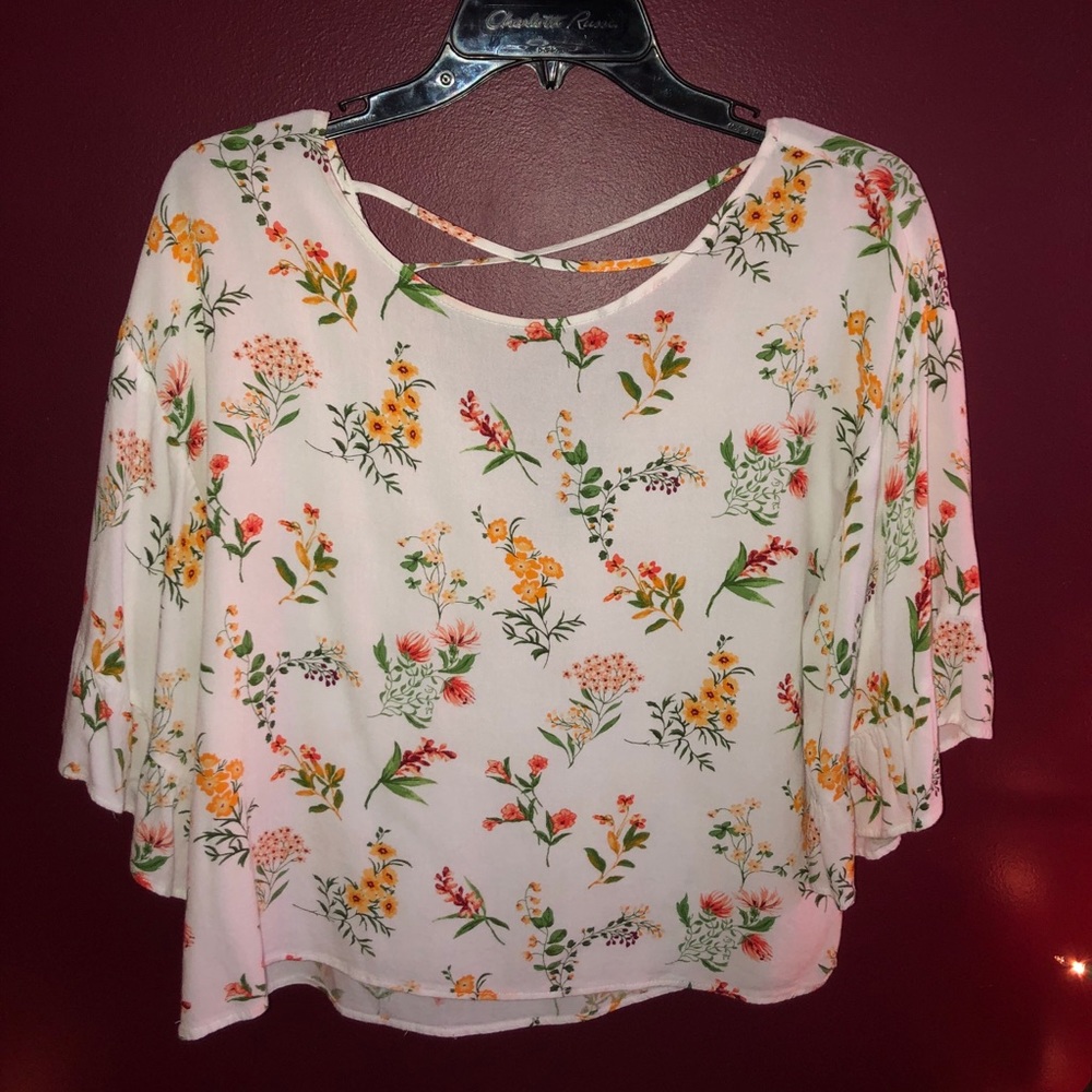 Forver 21 Flower Print Blouse